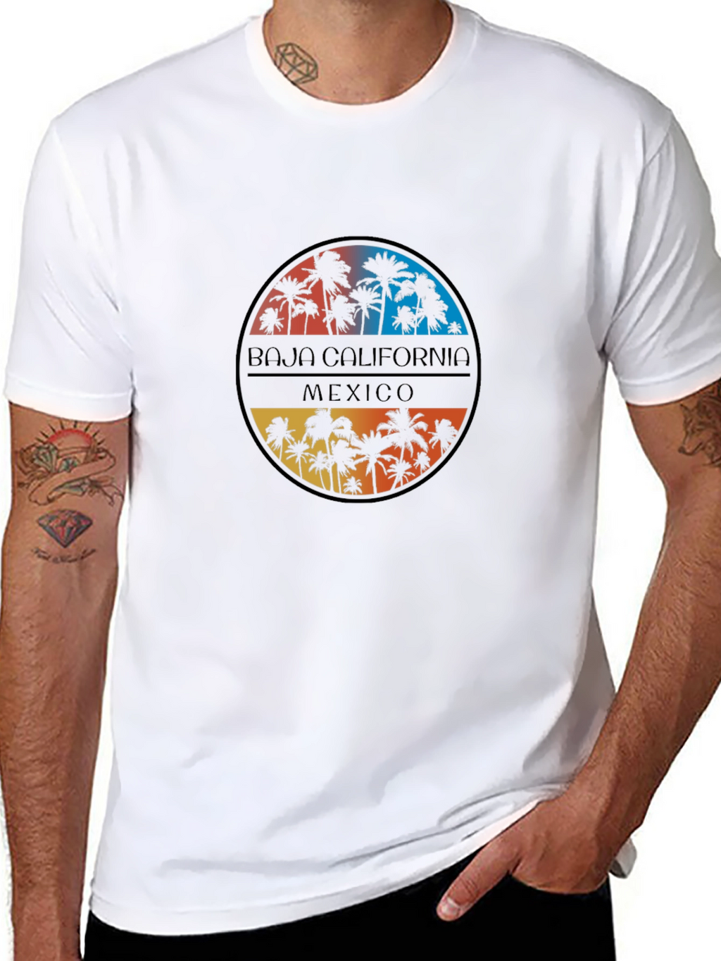 Baja California Mexico Palm Tree Graphic Tee