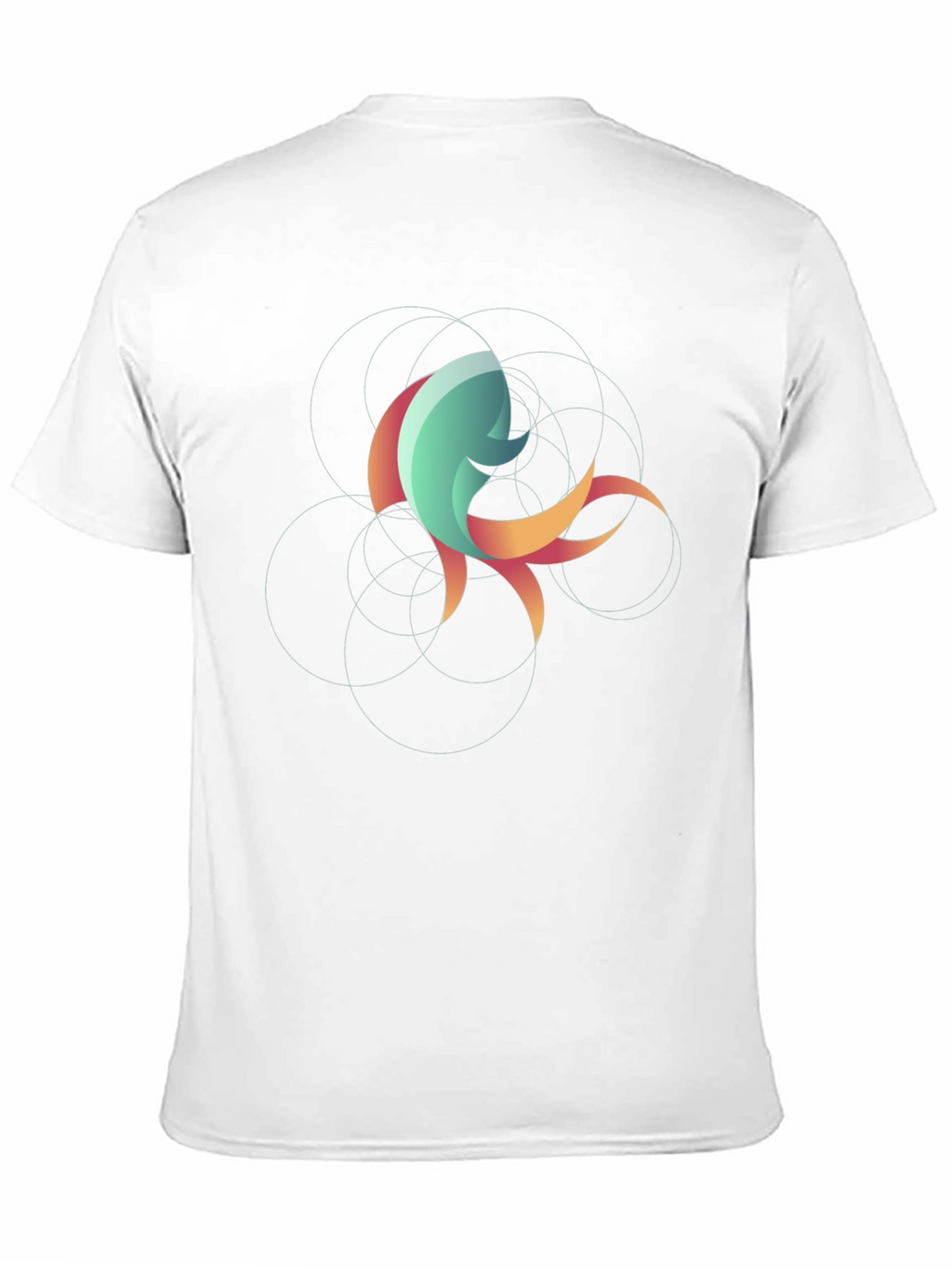 Abstract Fish Graphic Tee - Stylish Black T-Shirt