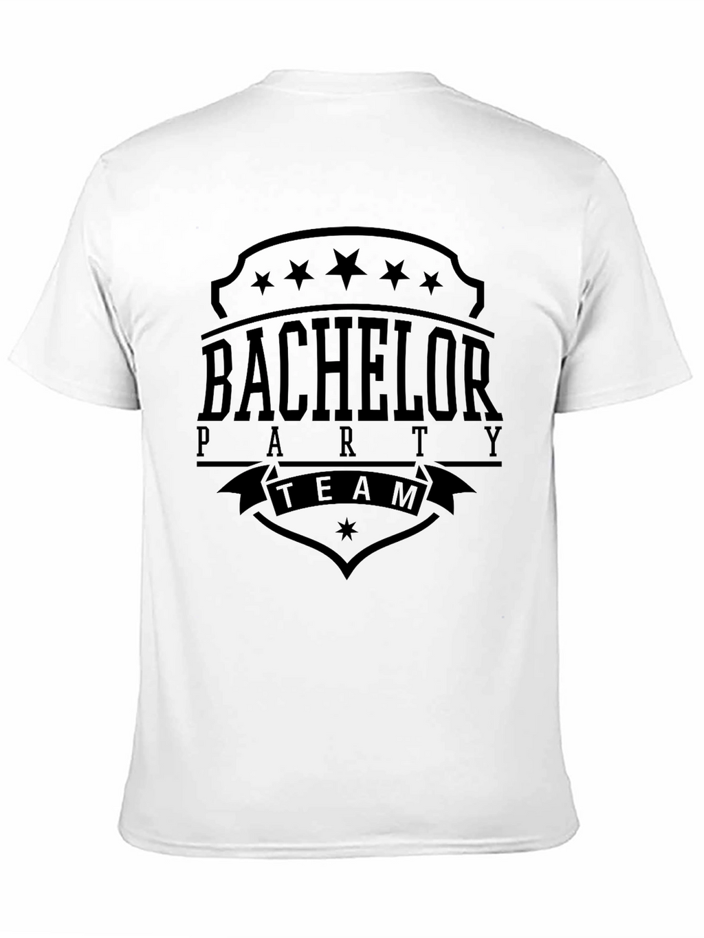 Bachelor Party Team Graphic Tee - Black Cotton