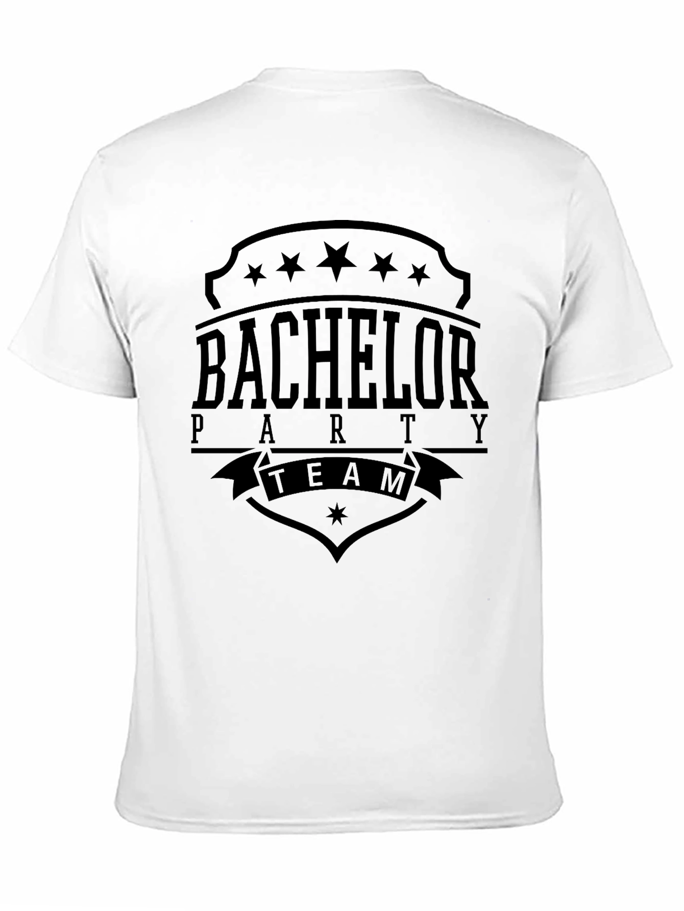 Bachelor Party Team Graphic Tee - Black Cotton