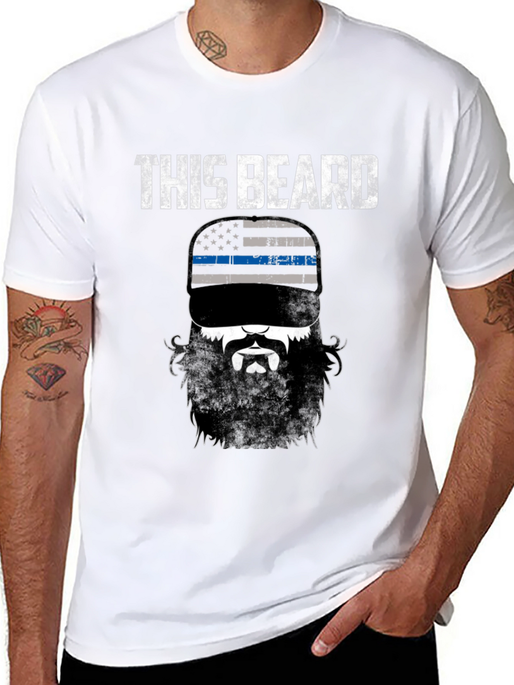 This Beard USA Flag Graphic Tee