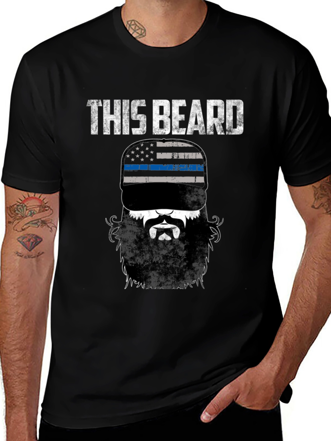 This Beard USA Flag Graphic Tee