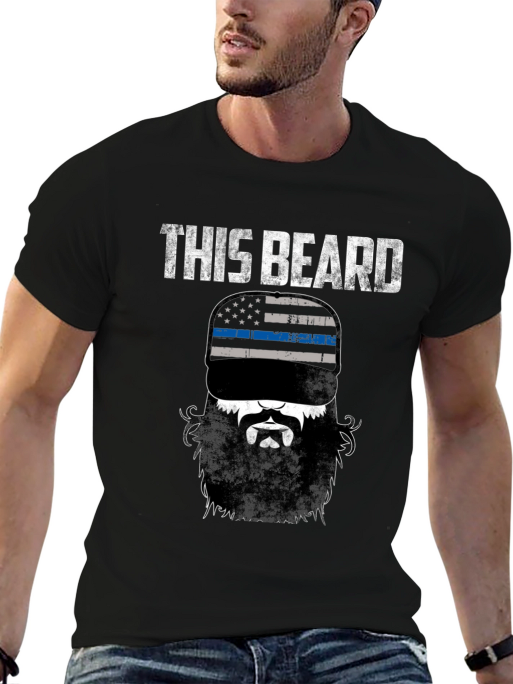 This Beard USA Flag Graphic Tee