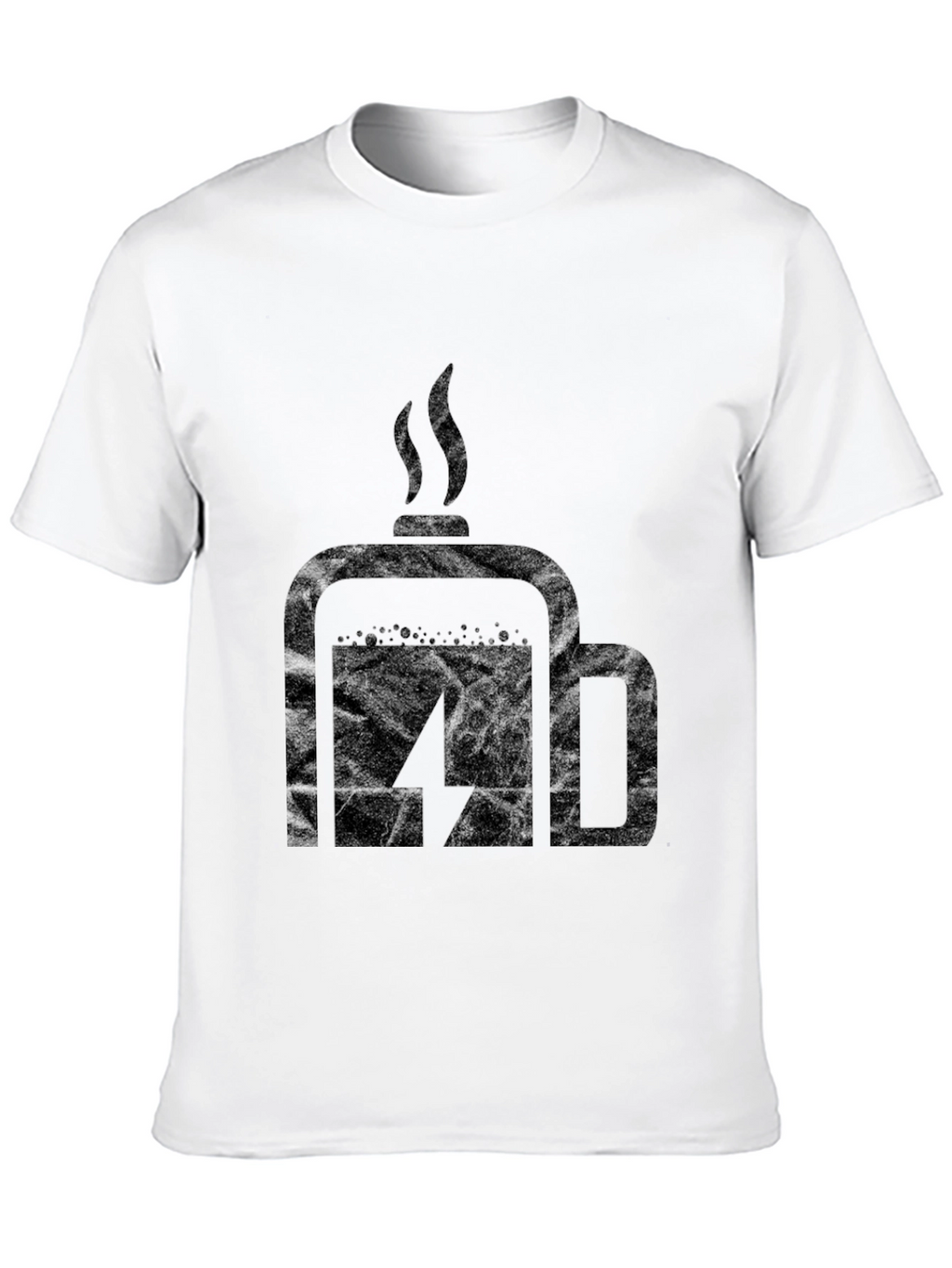 Coffee Charge Mens Black T-Shirt