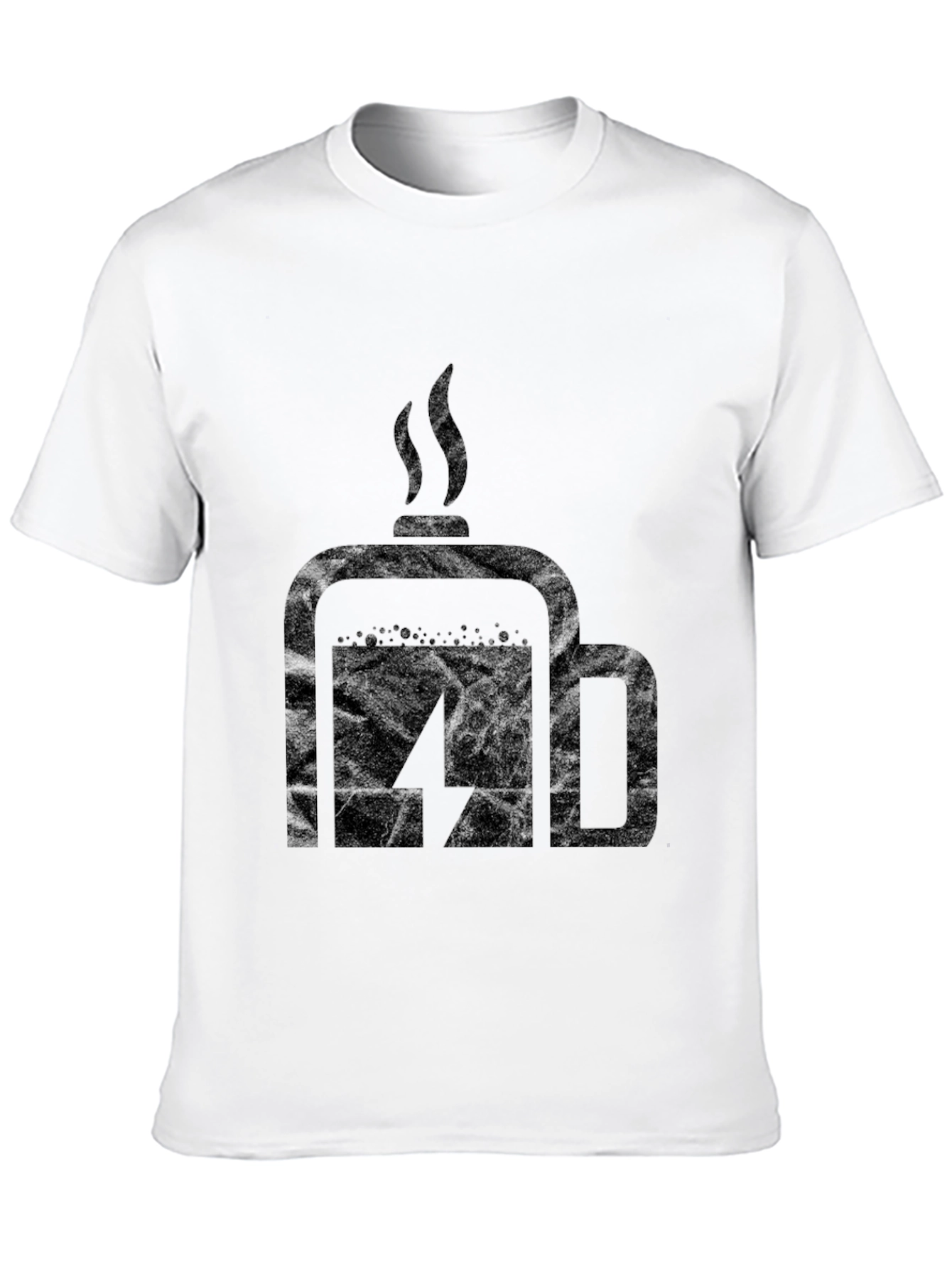 Coffee Charge Mens Black T-Shirt