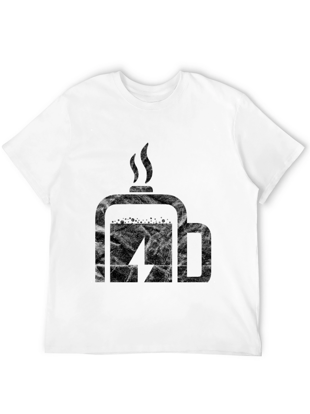 Coffee Charge Mens Black T-Shirt