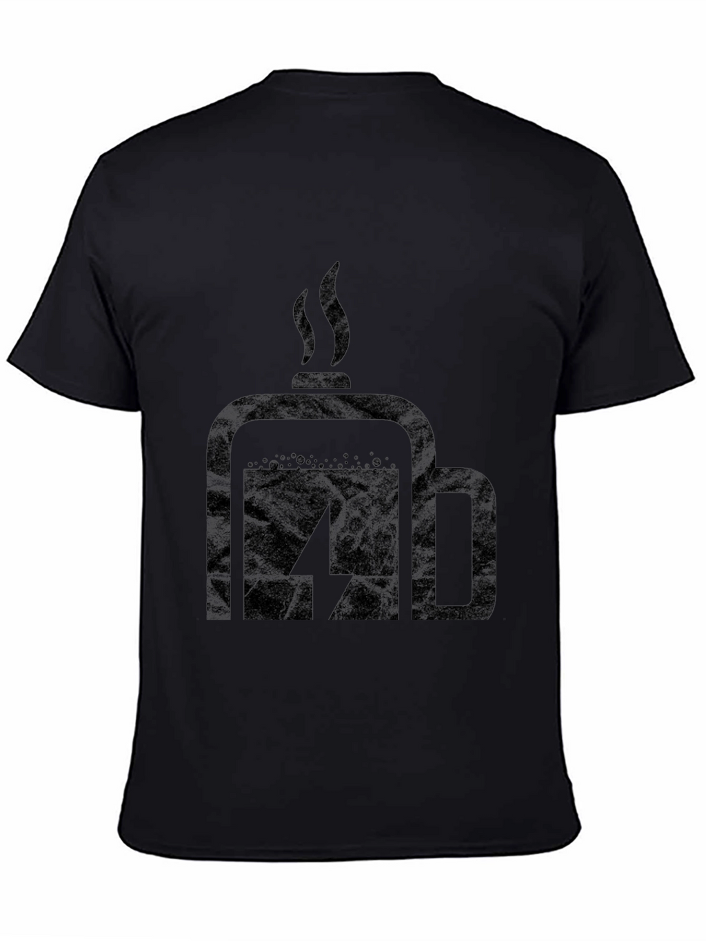 Coffee Charge Mens Black T-Shirt