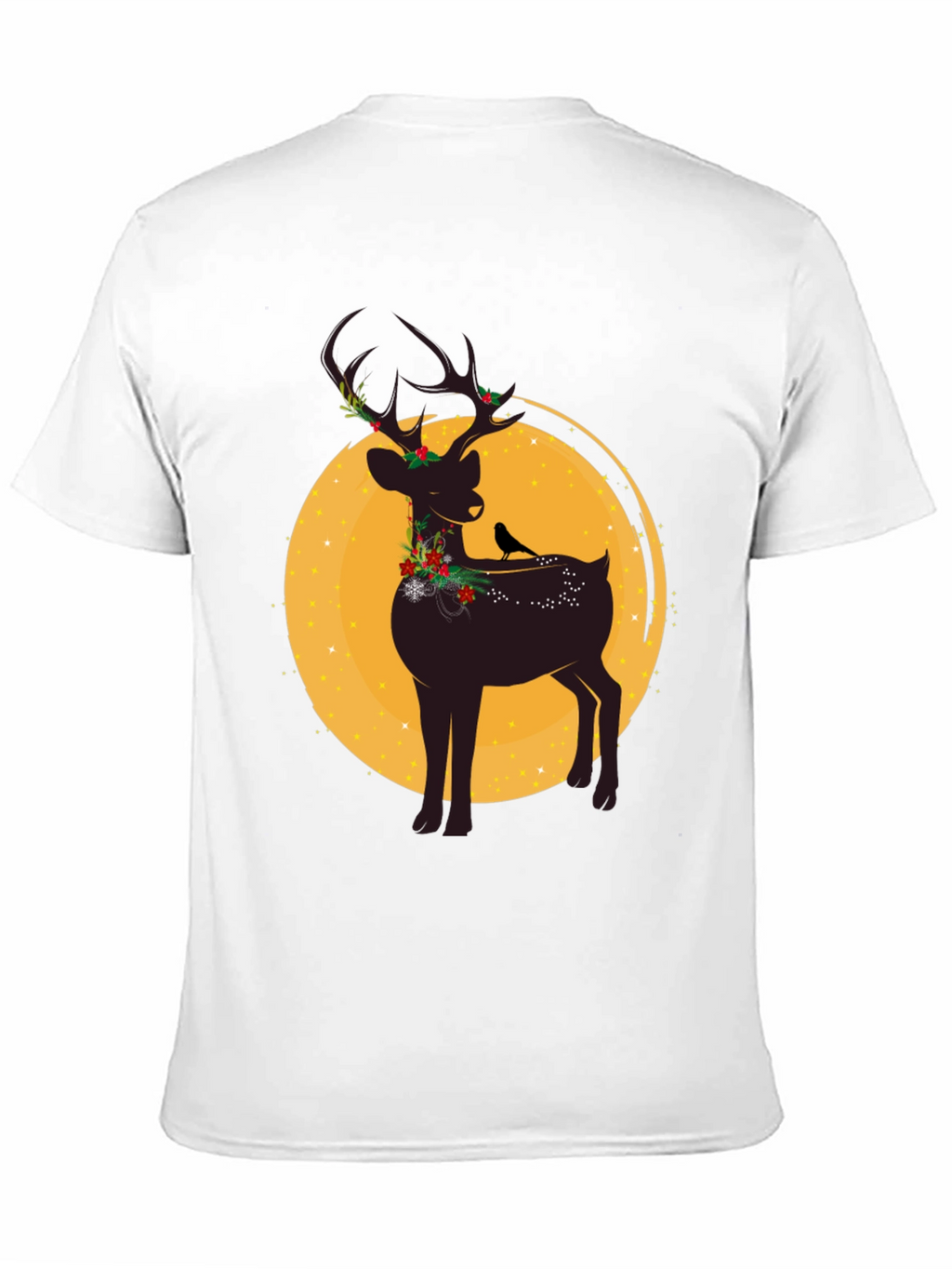 Festive Reindeer Graphic Tee - Holiday Style