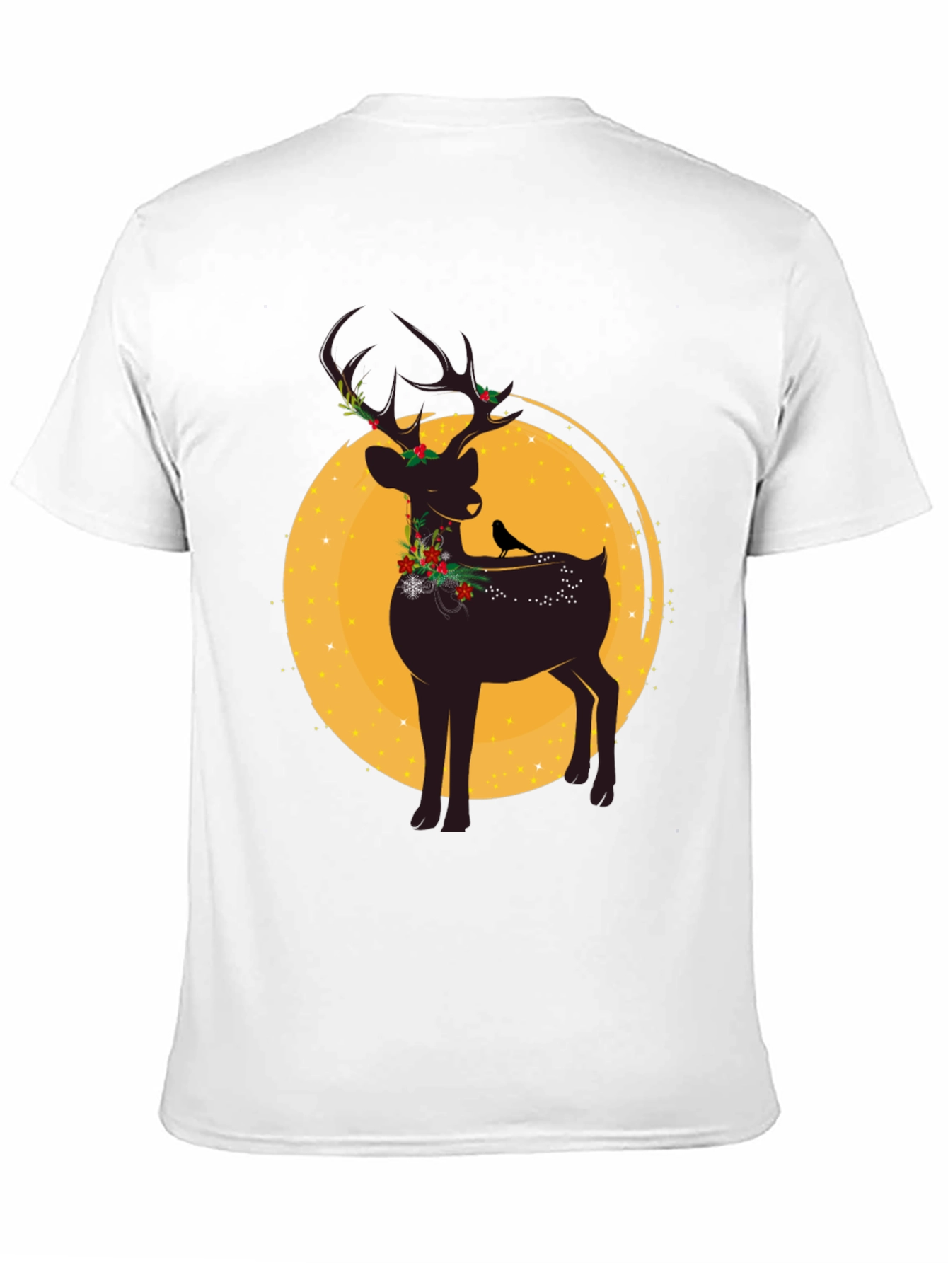 Festive Reindeer Graphic Tee - Holiday Style