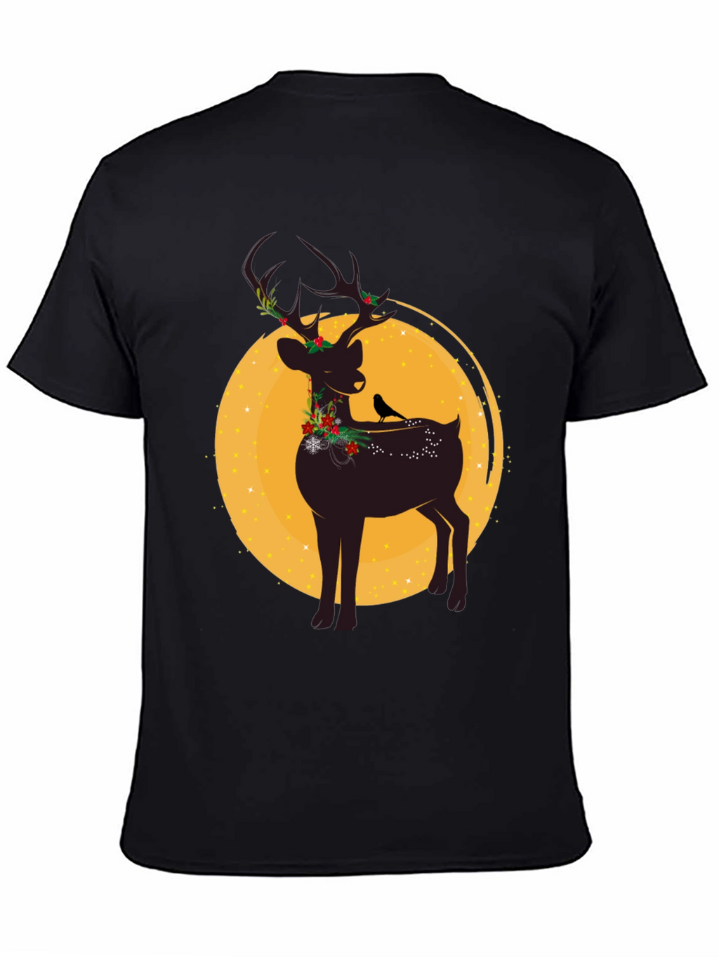 Festive Reindeer Graphic Tee - Holiday Style