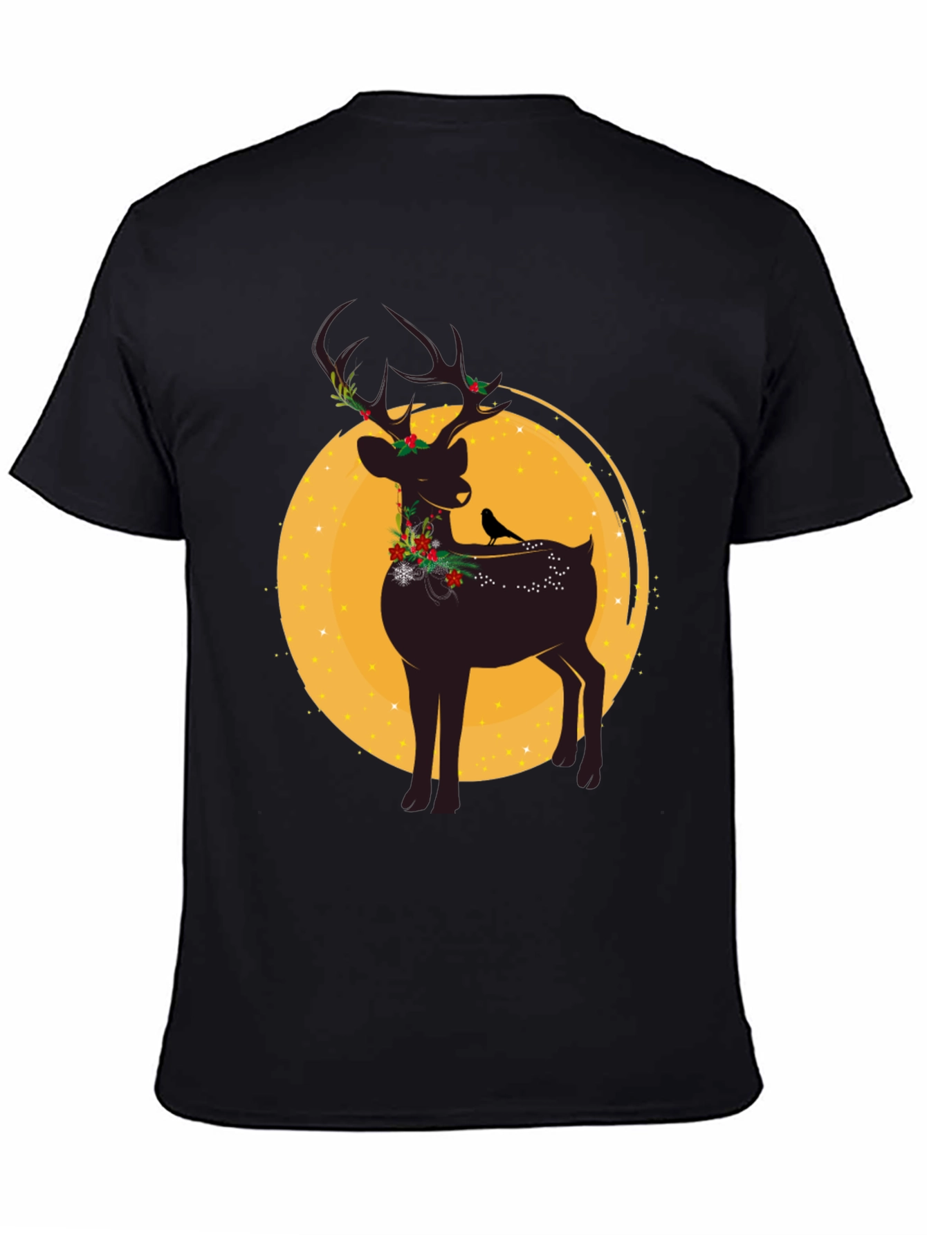 Festive Reindeer Graphic Tee - Holiday Style