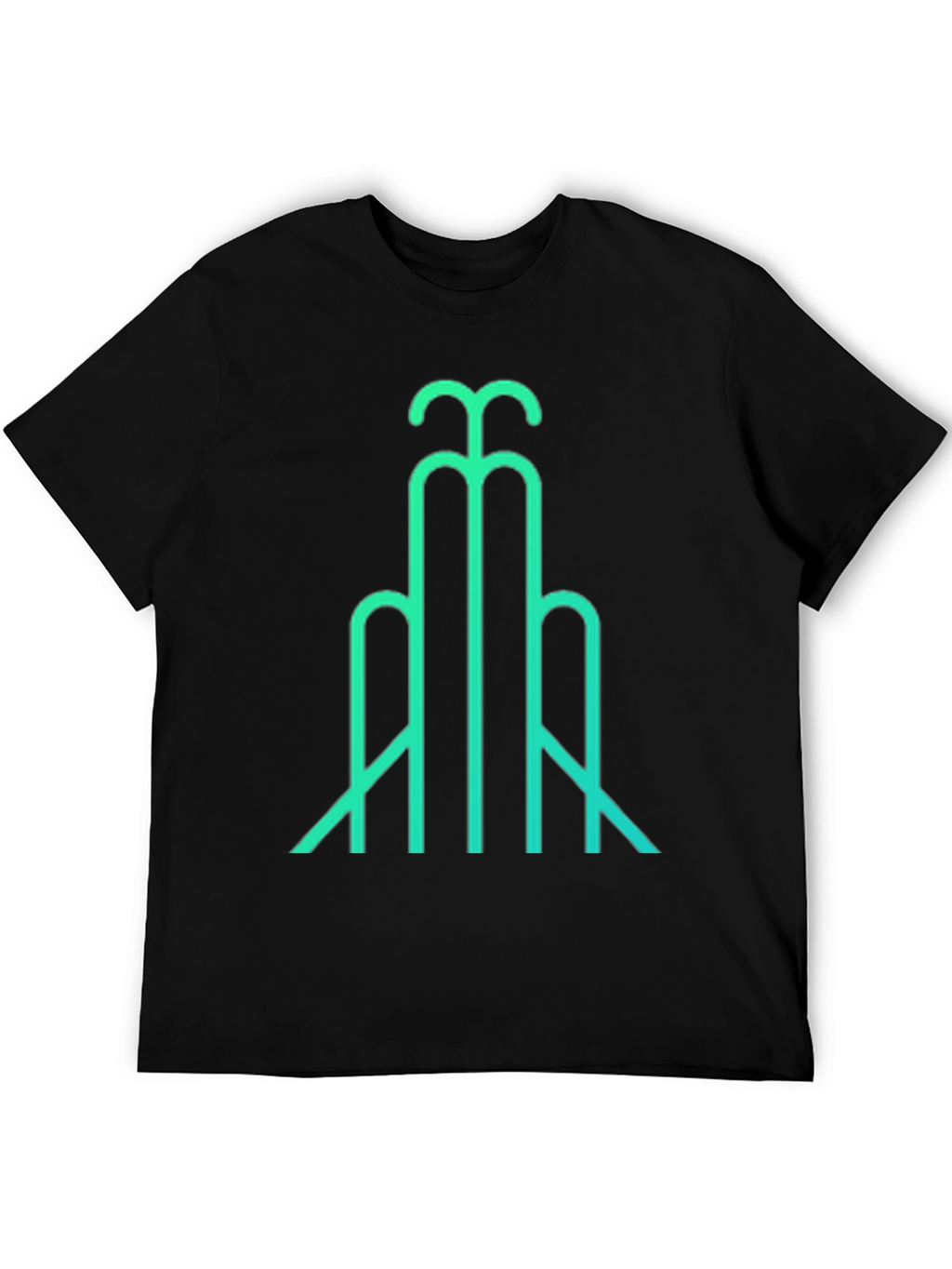 Abstract Line Art T-Shirt - Modern Geometric Design