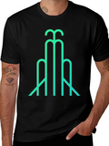 Abstract Line Art T-Shirt - Modern Geometric Design