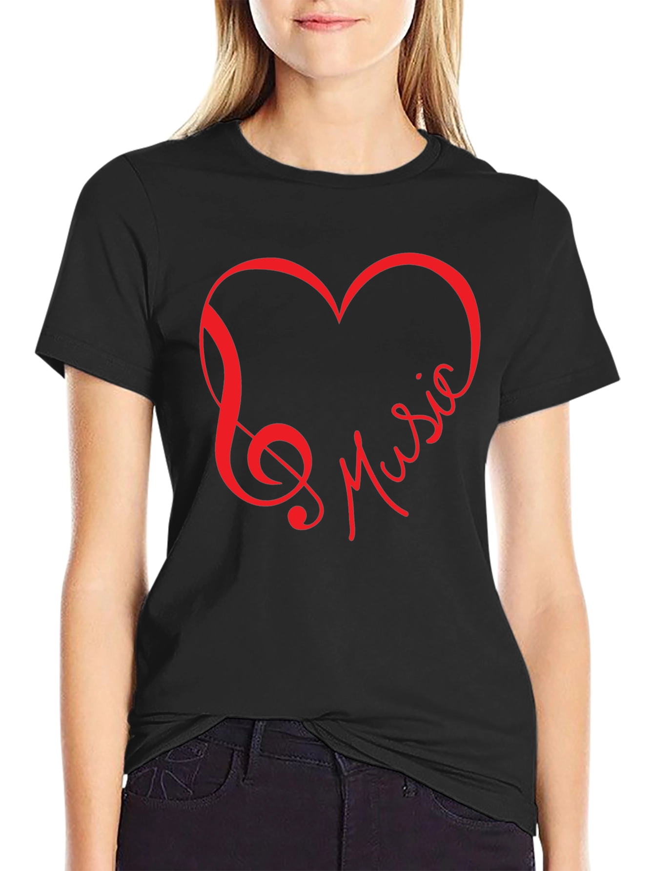 Music Heart T-Shirt - Love Music Graphic Tee