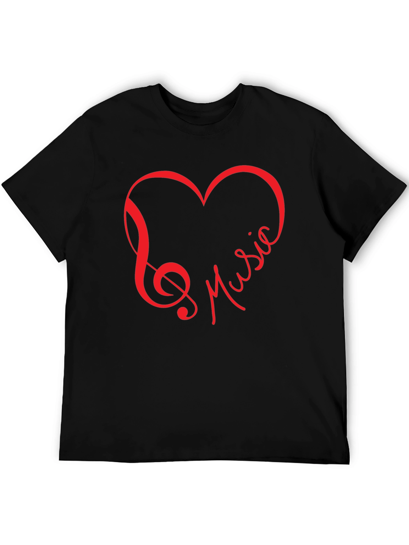 Music Heart T-Shirt - Love Music Graphic Tee