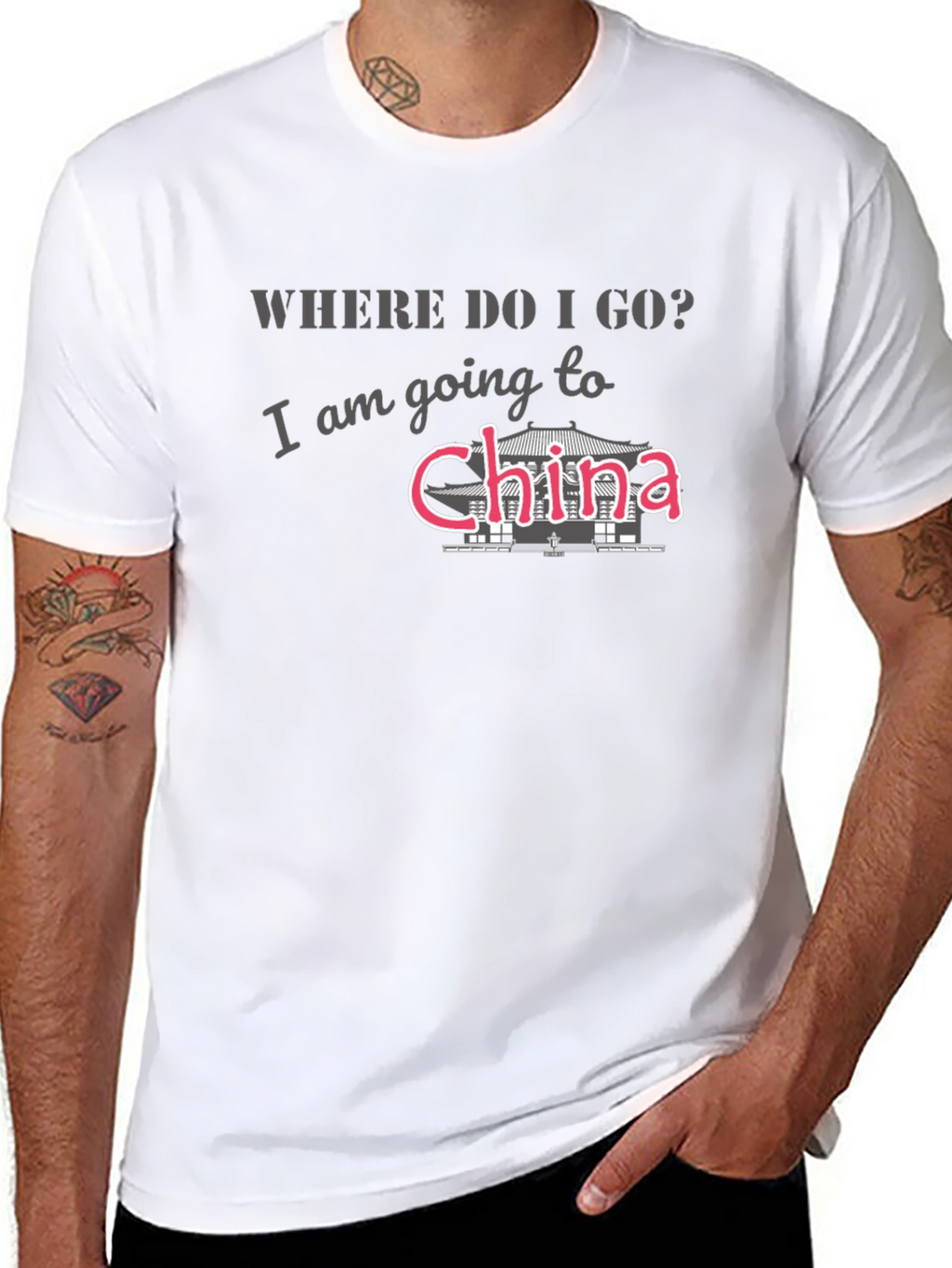 China Trip T-Shirt - Mens Black Tee