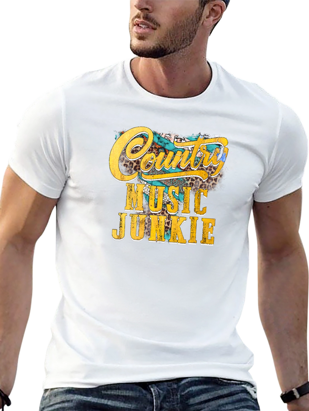 Country Music Junkie Graphic Tee - Black