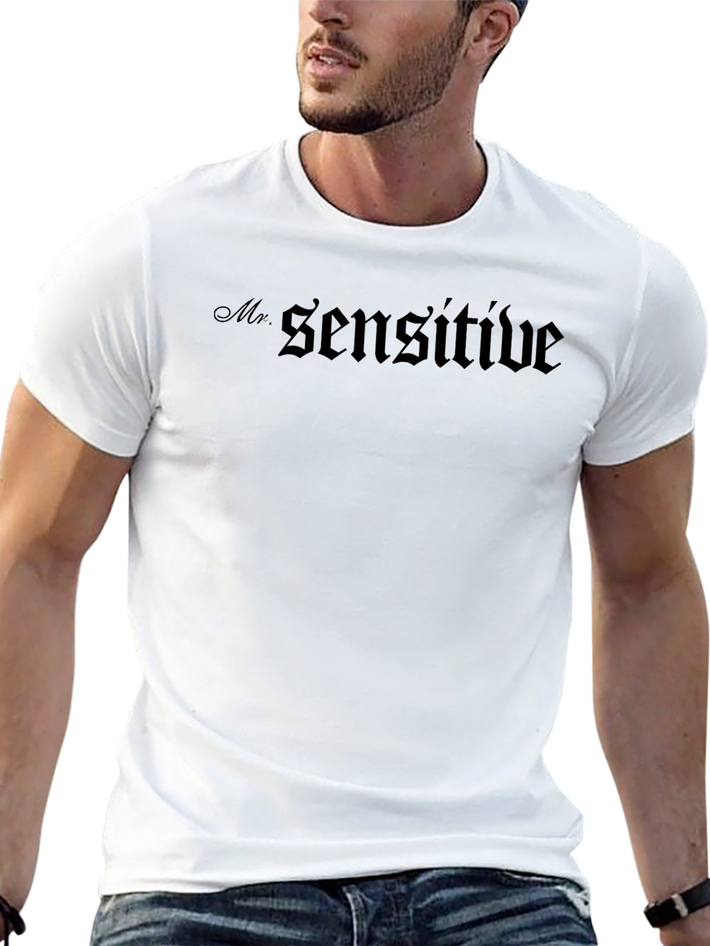 Mr. Sensitive Black Graphic T-Shirt
