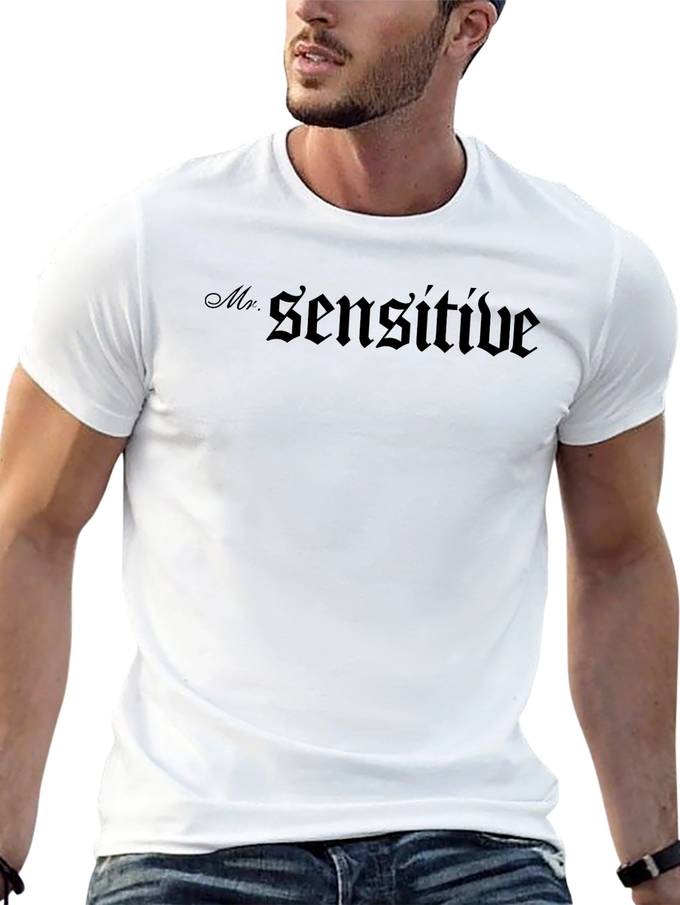 Mr. Sensitive Black Graphic T-Shirt