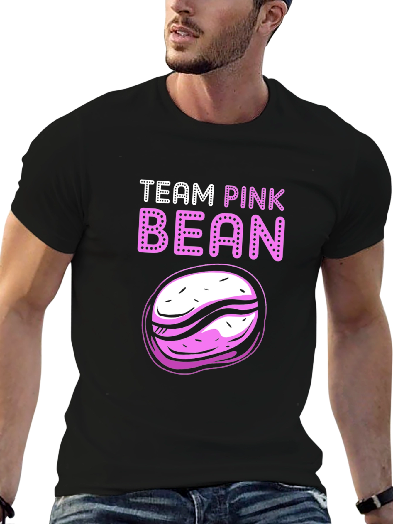 Team Pink Bean T-Shirt - Cute Baby Gender Reveal Tee