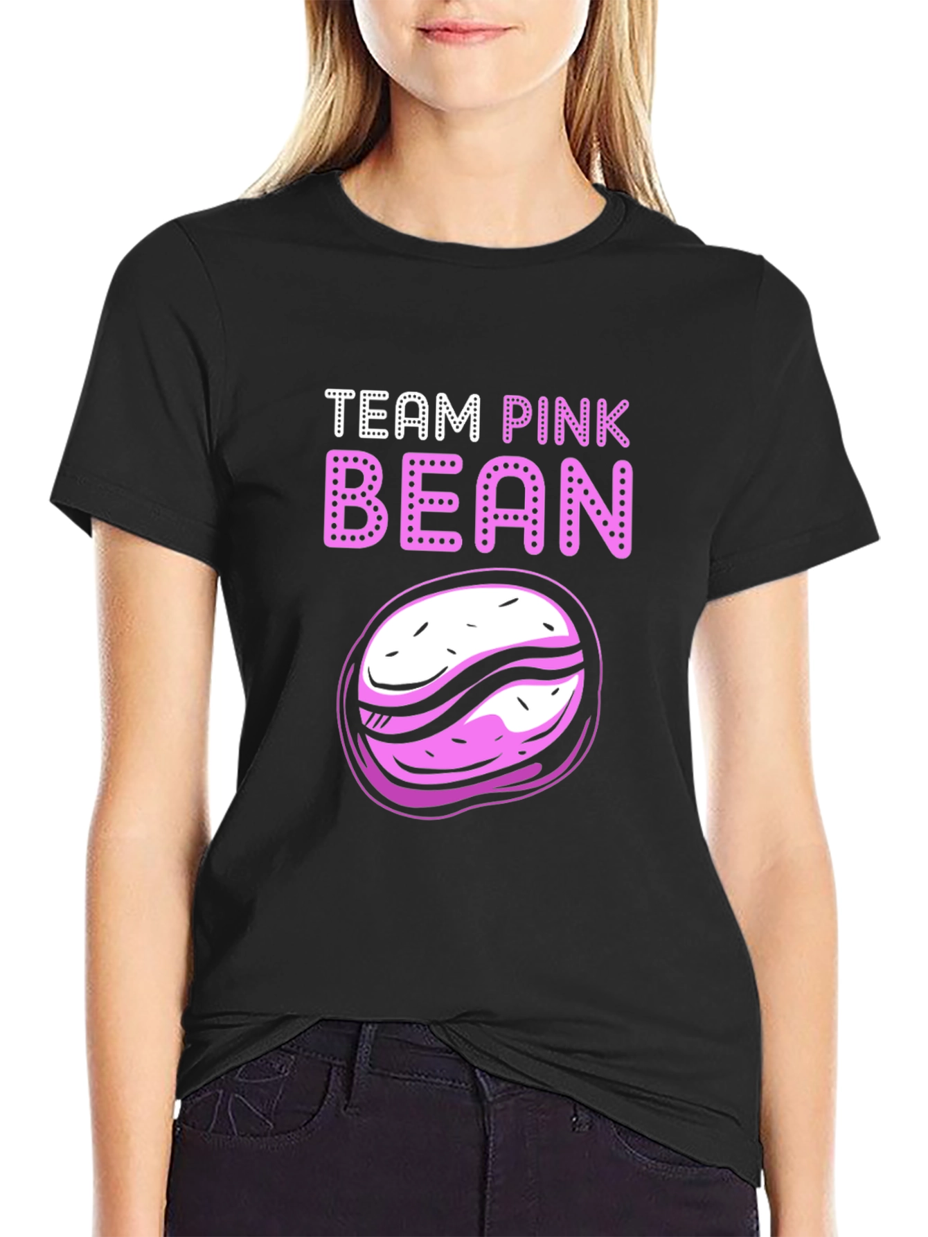 Team Pink Bean T-Shirt - Cute Baby Gender Reveal Tee