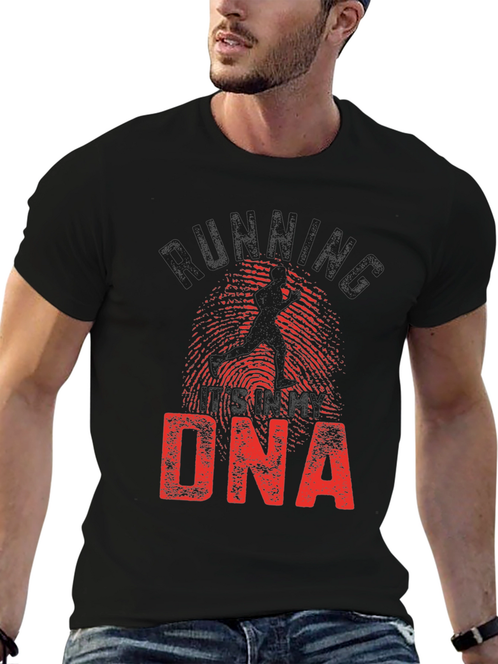 Running DNA Graphic Print T-Shirt