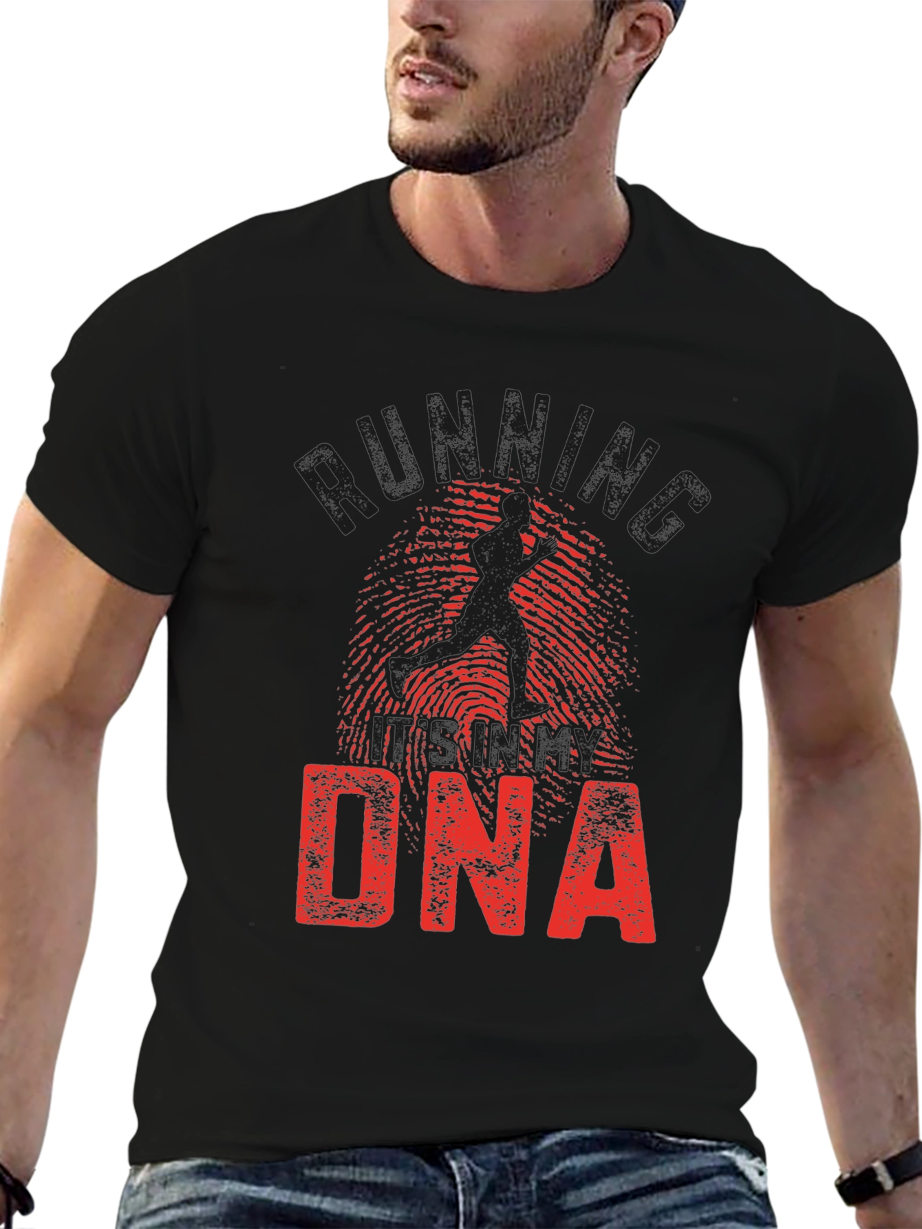 Running DNA Graphic Print T-Shirt