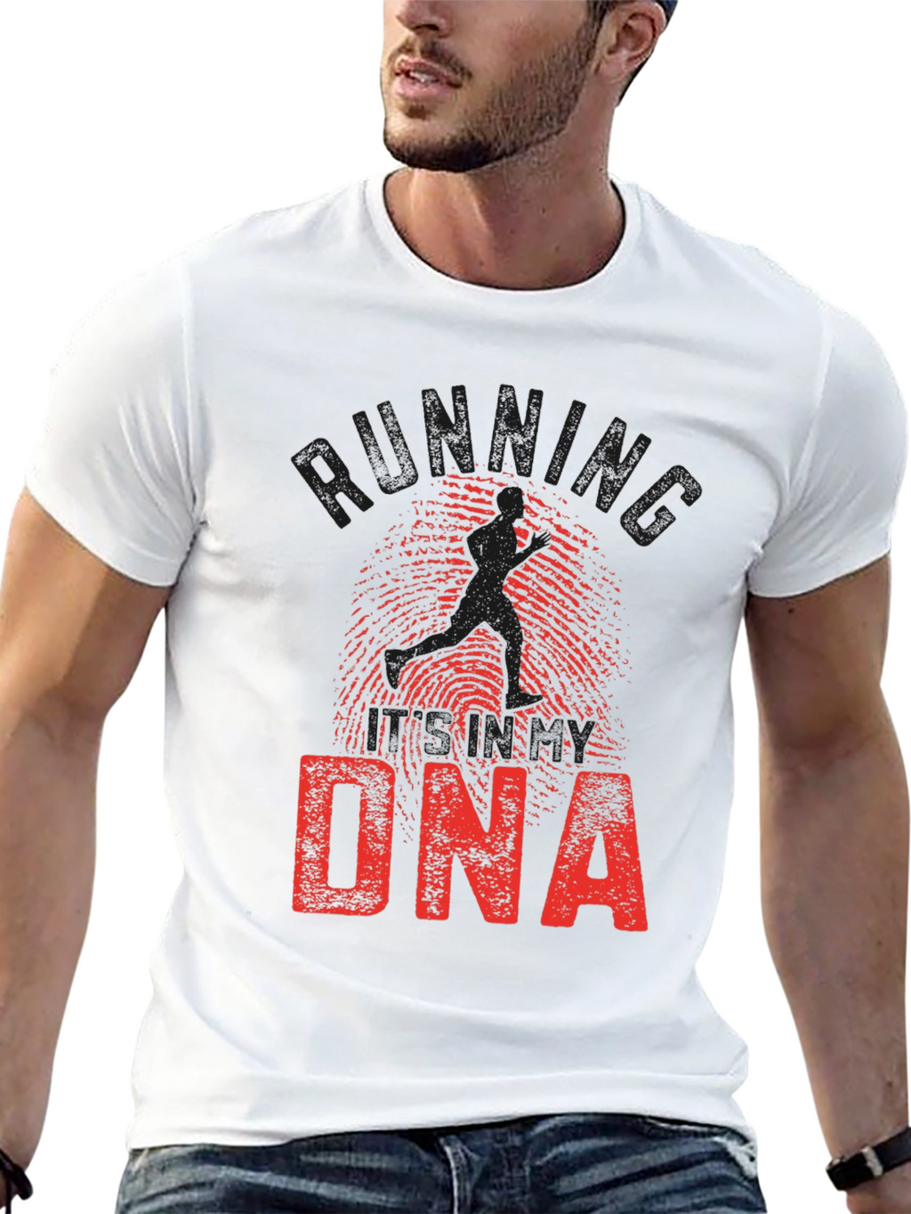 Running DNA Graphic Print T-Shirt