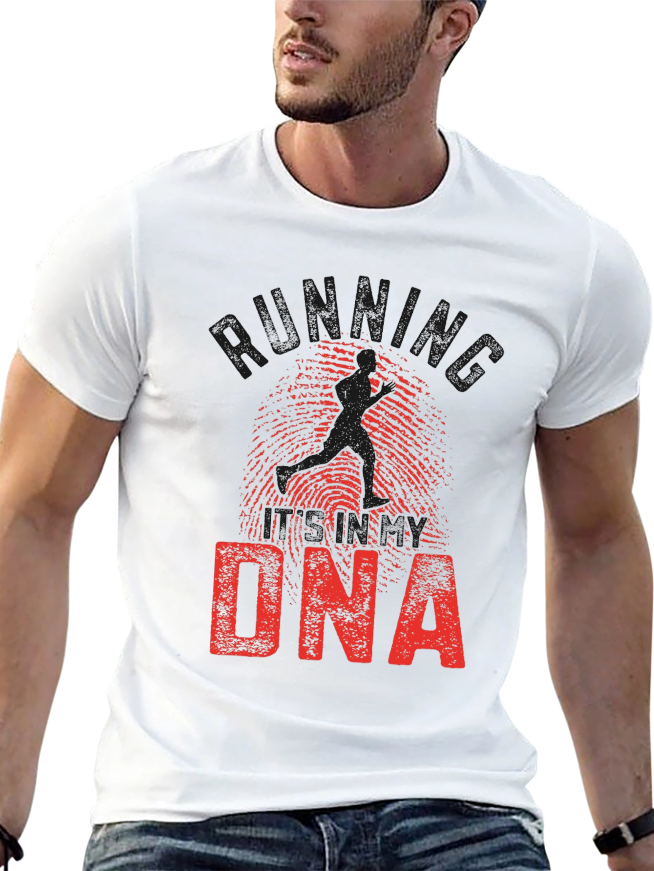 Running DNA Graphic Print T-Shirt