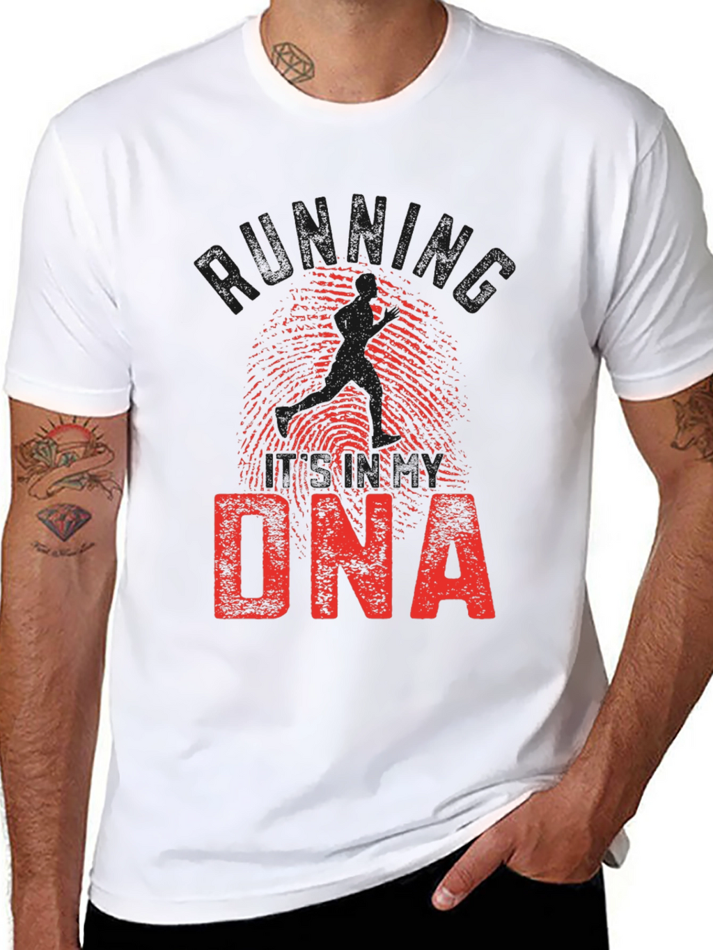 Running DNA Graphic Print T-Shirt