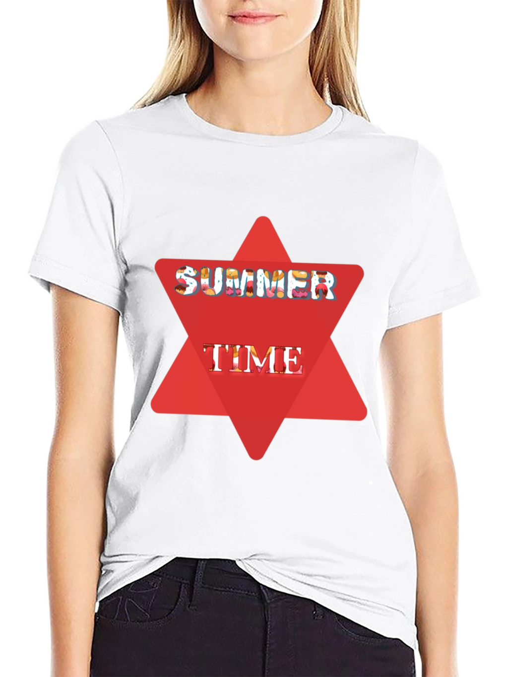 Summer Time Black Graphic T-Shirt