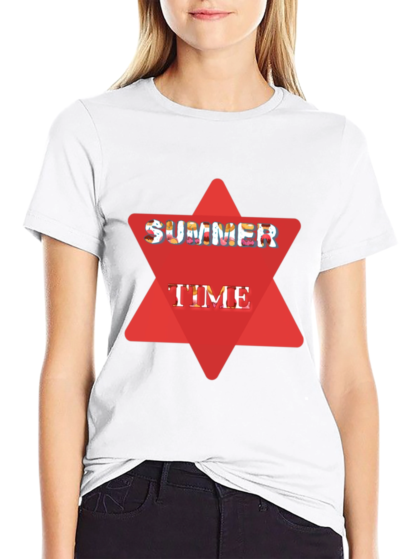 Summer Time Black Graphic T-Shirt