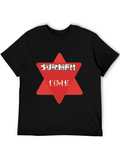 Summer Time Black Graphic T-Shirt