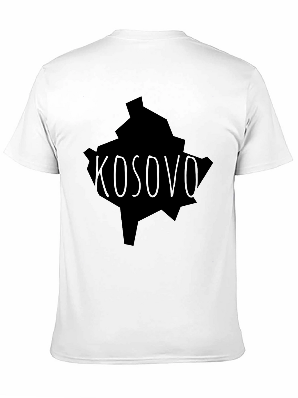 Kosovo Map Graphic T-Shirt - Black Tee