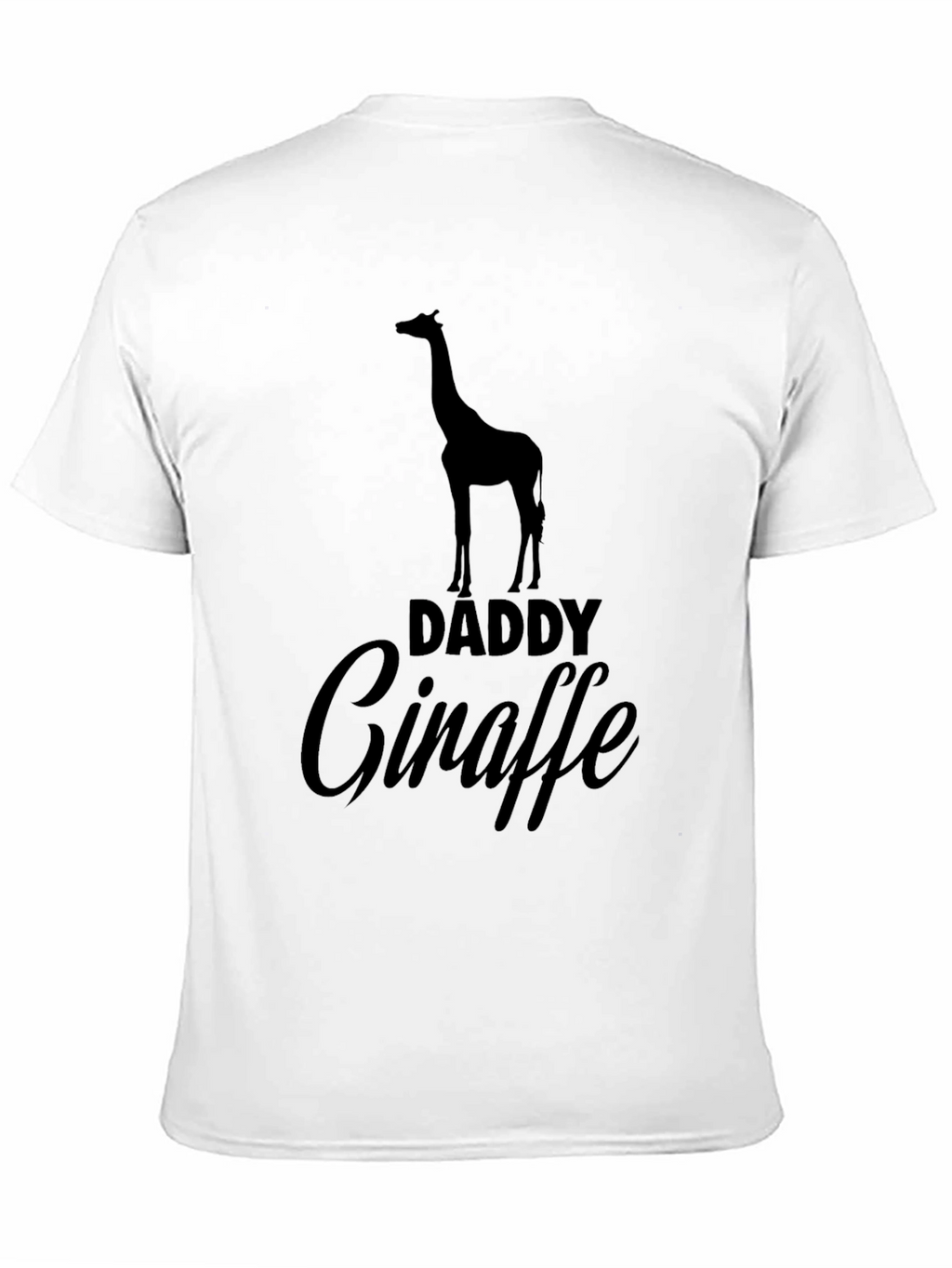 Daddy Giraffe Black T-Shirt
