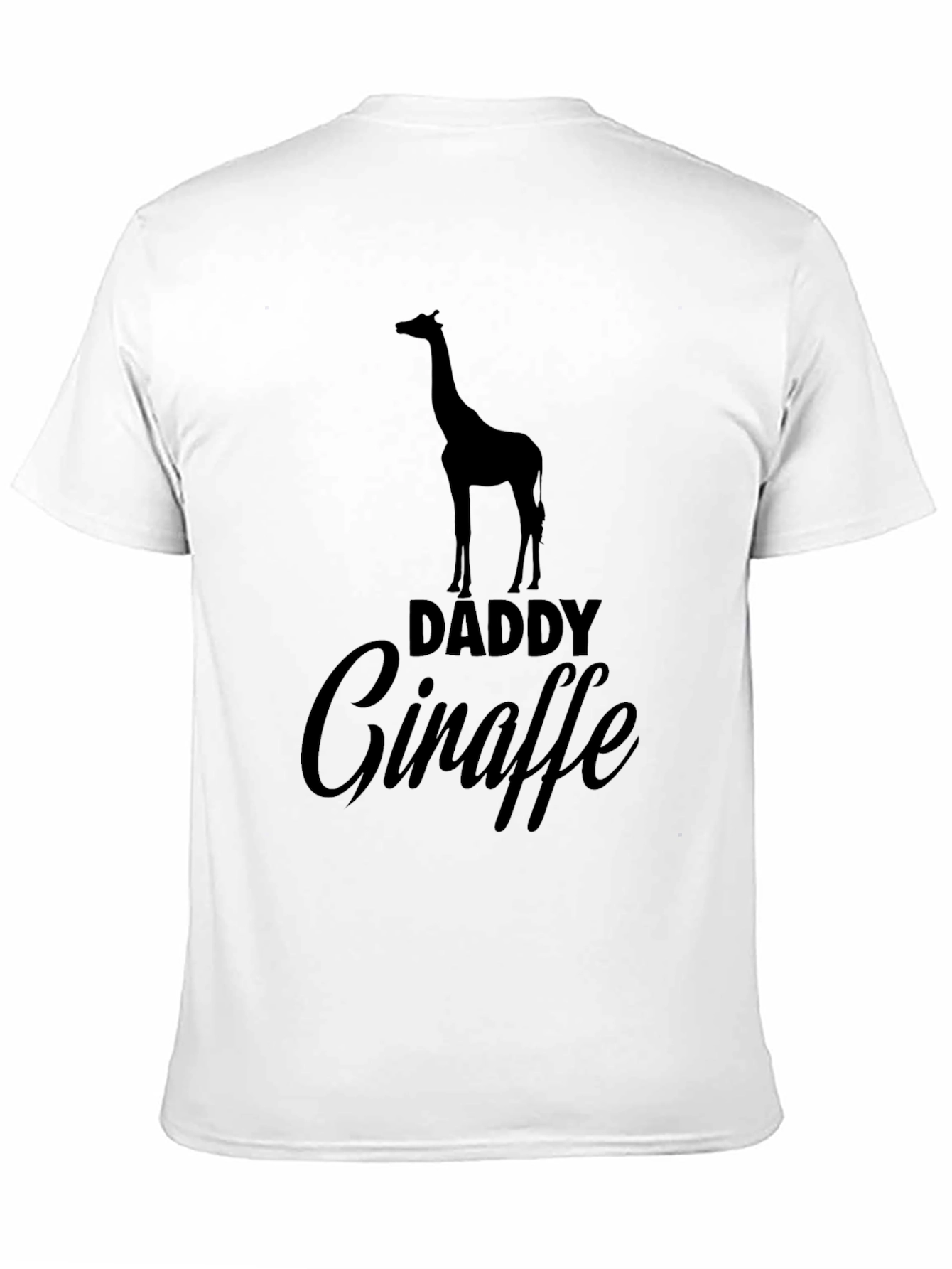 Daddy Giraffe Black T-Shirt