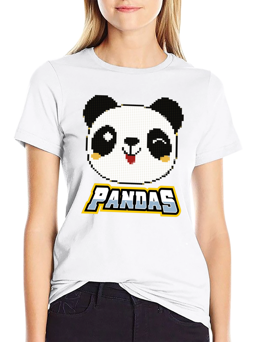 Pixel Panda T-Shirt - Cute Graphic Tee