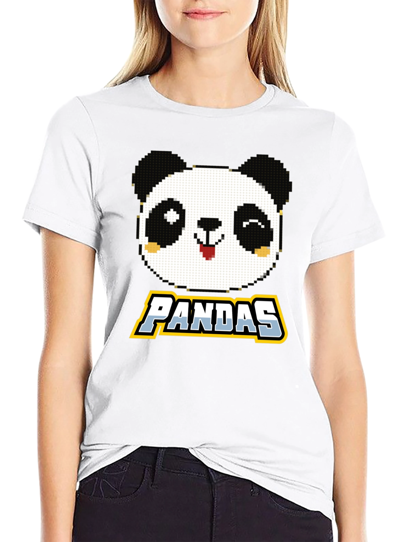 Pixel Panda T-Shirt - Cute Graphic Tee