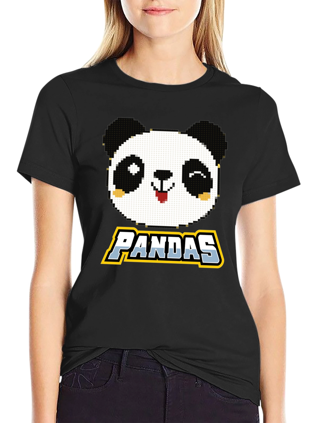 Pixel Panda T-Shirt - Cute Graphic Tee