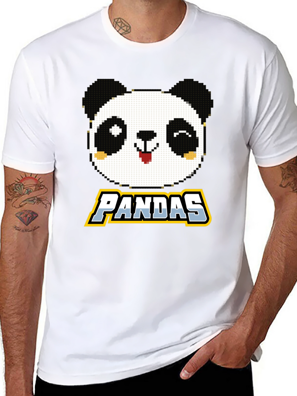 Pixel Panda T-Shirt - Cute Graphic Tee