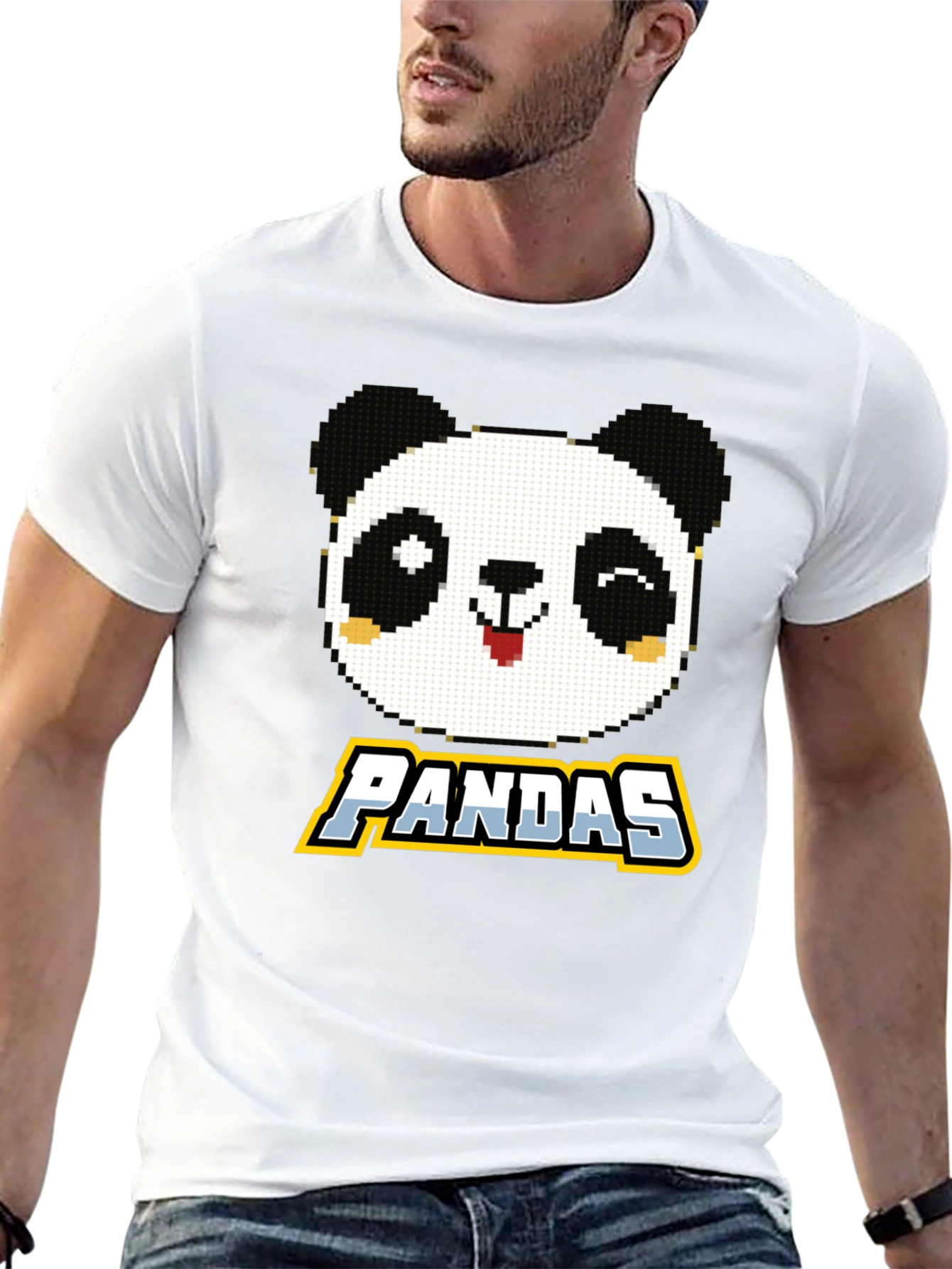 Pixel Panda T-Shirt - Cute Graphic Tee