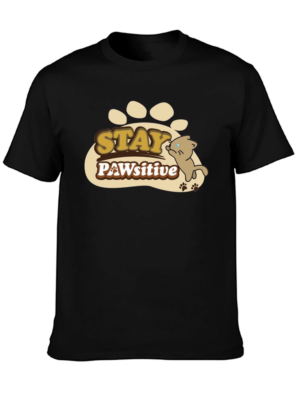 Stay PAWsitive Graphic T-Shirt