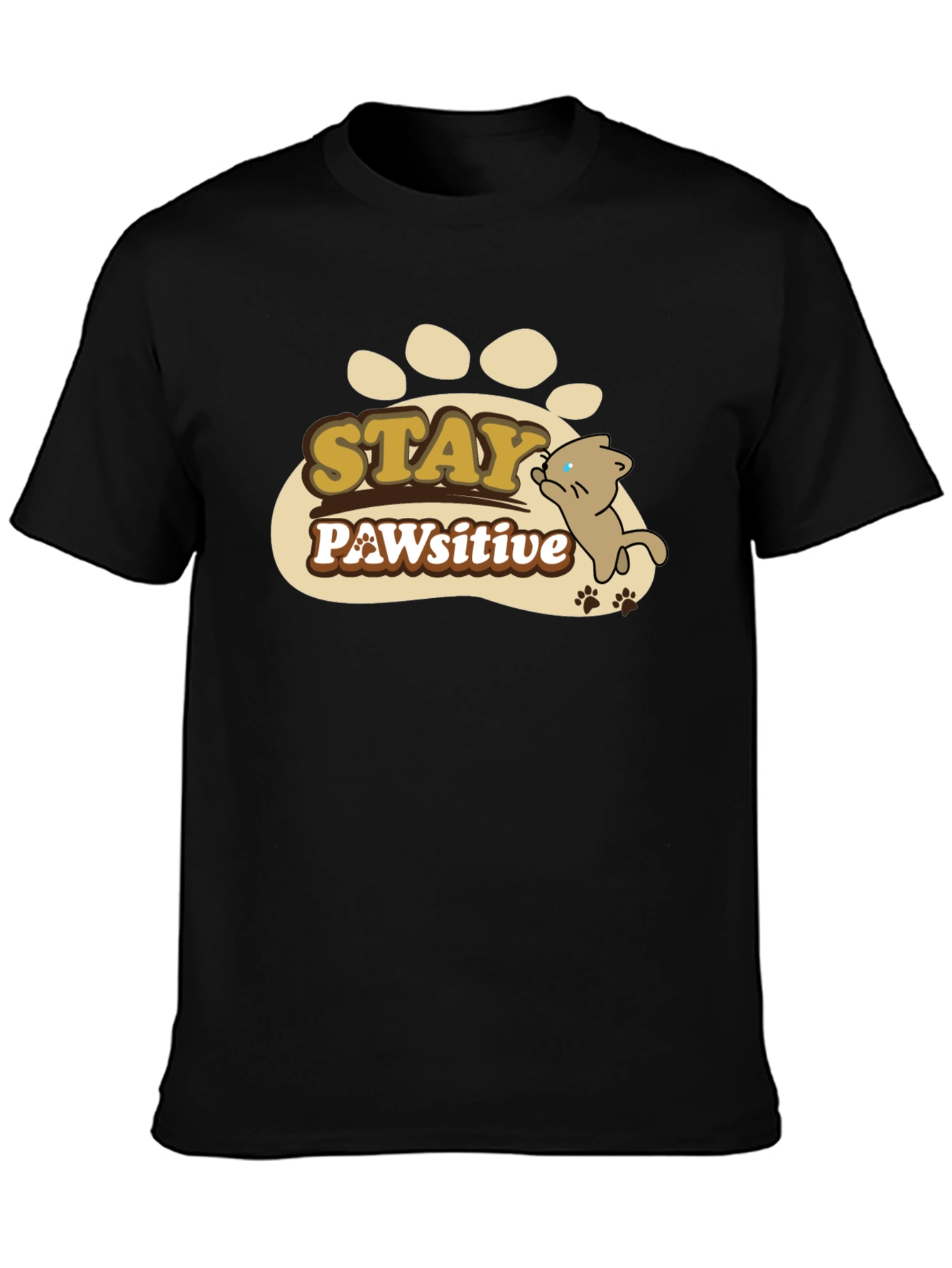 Stay PAWsitive Graphic T-Shirt