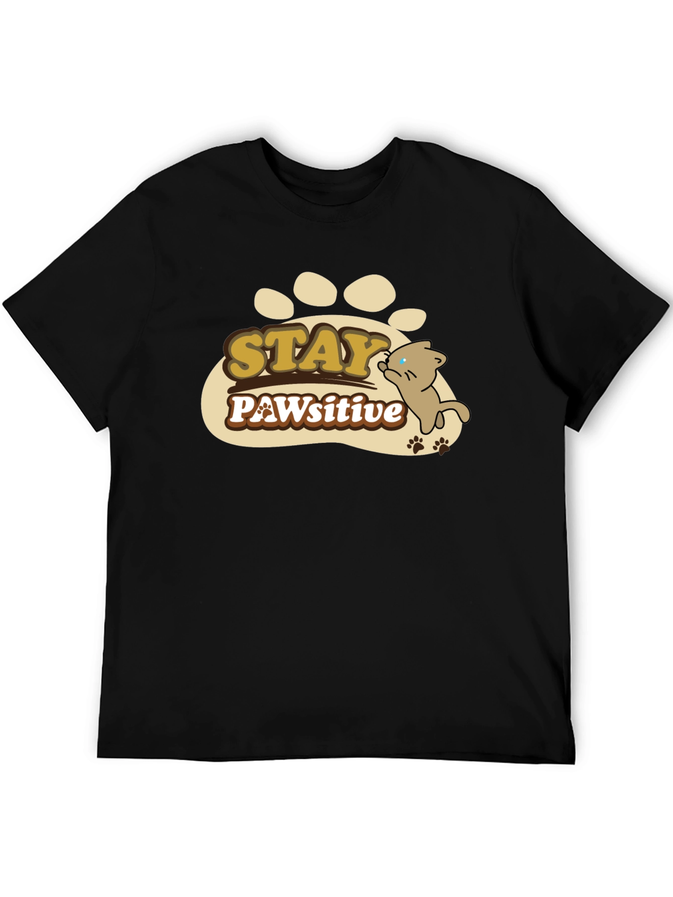 Stay PAWsitive Graphic T-Shirt