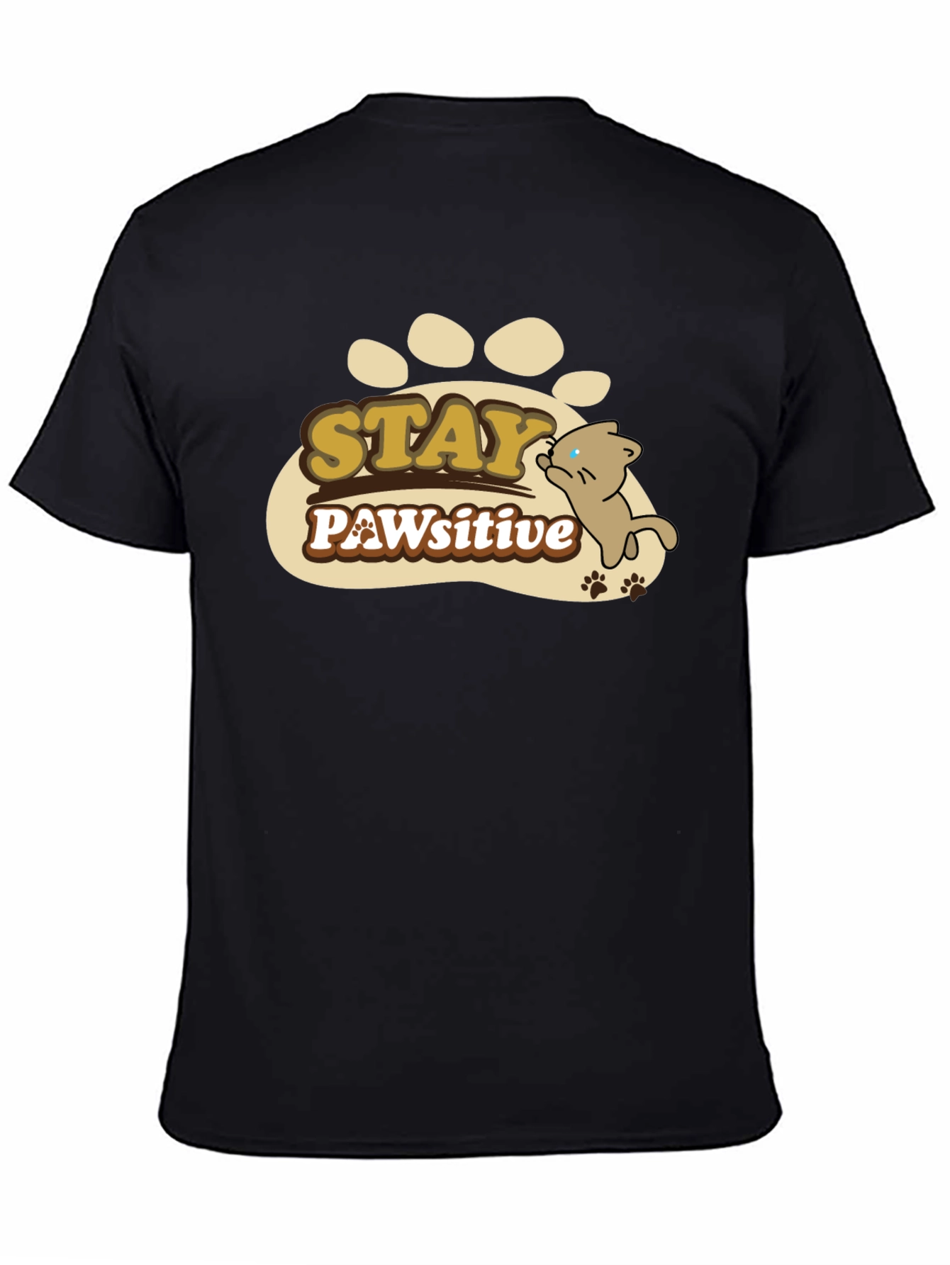 Stay PAWsitive Graphic T-Shirt
