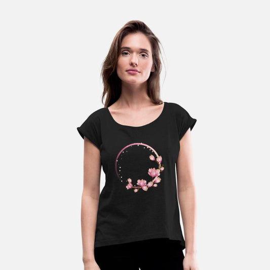 Magnolia Flower Frame in Asian Style