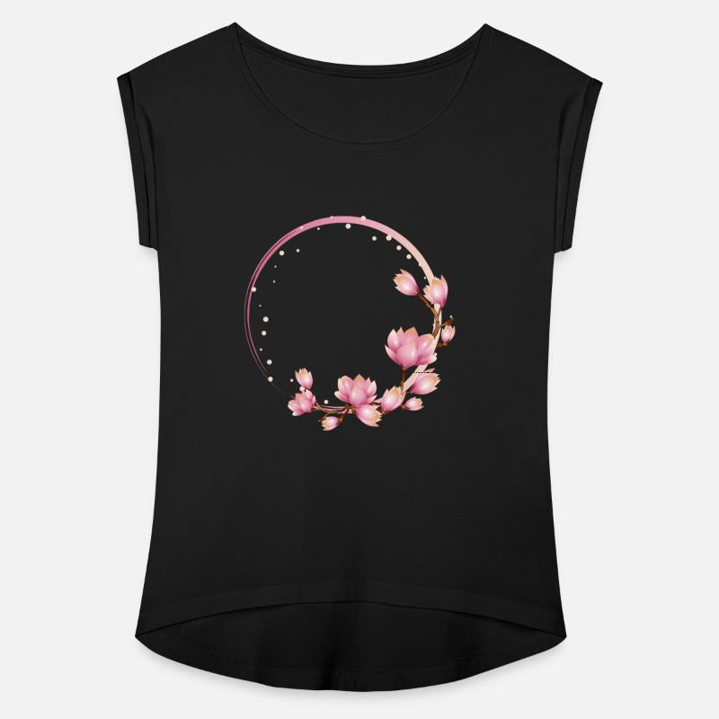 Magnolia Flower Frame in Asian Style