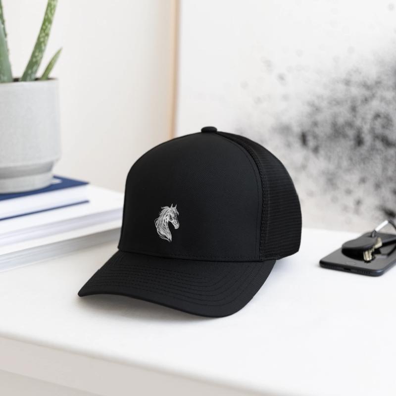 Mare Portrait With Elegant Mane In The Wind