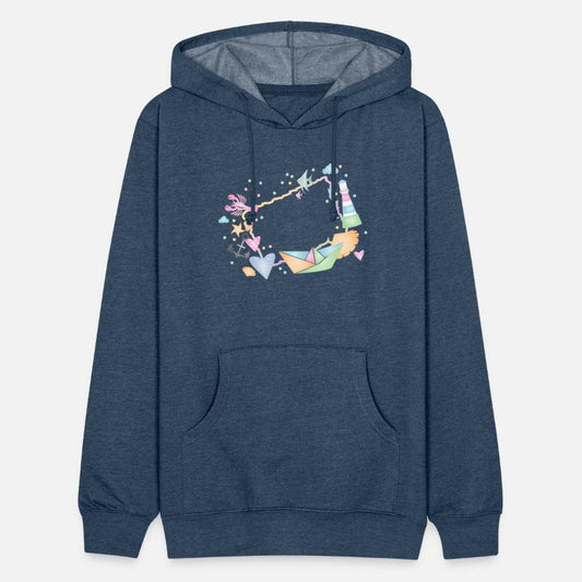 Maritime frame made of colorful sea shells