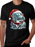 Festive Hippo Graphic Tee